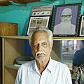 Habibulla Pathan, at his personal archaeological museum and library at Bateshwar, Narsingdi.