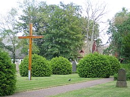 Platsen för den rivna kyrkan.