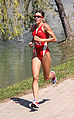 Irina Abysova on her way to the silver medal in Tiszaújváros, 2009.