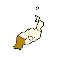 Localisation de Yaiza dans l'île de Lanzarote.