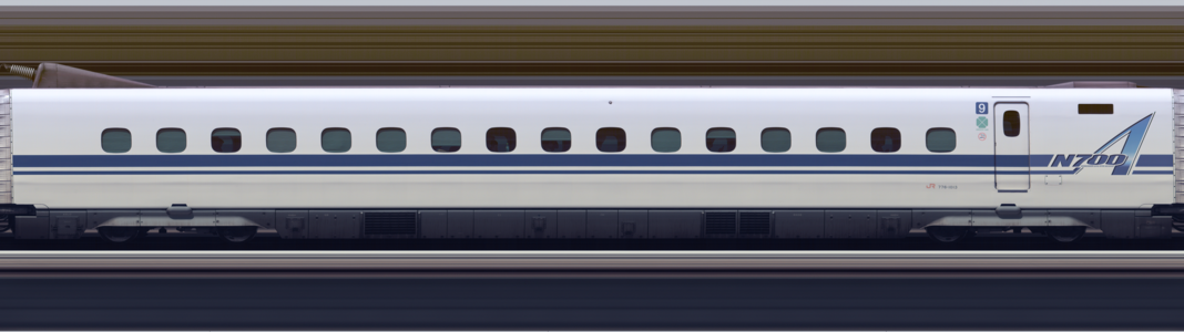 N700 Series Shinkansen G13, car 9, by Dllu