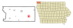 Location of George, Iowa