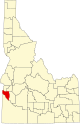 State map highlighting Canyon County