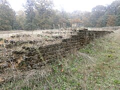 Vestiges du mur ouest du péribole.