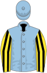 Light blue, yellow and black striped sleeves