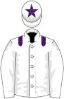 White, Purple epaulets and star on cap