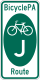 BicyclePA Route J marker
