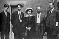 Image 26Strike leaders at the Paterson silk strike of 1913. From left, Patrick Quinlan, Carlo Tresca, Elizabeth Gurley Flynn, Adolph Lessig, and Bill Haywood.