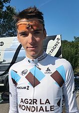 Romain Bardet à l'hôtel Lyon-Est, lors du Tour de l'Ain 2013 (dont il est le vainqueur final).