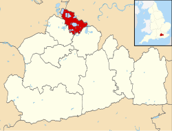 Spelthorne shown within Surrey