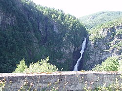 View waterfall Stalheimsfossen