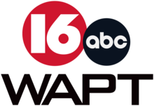 A red circle with a white bold 16 in a geometric sans serif next to and slightly overlapped by the ABC network logo