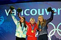 2010 Winter Olympics women's super-G alpine skiing medalists