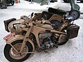 Zündapp KS 750 de la Wehrmacht, side-car des années 1940.