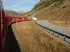 Entre Morteratsch et le col