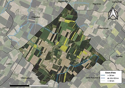 Carte orthophotographique de la commune en 2016.