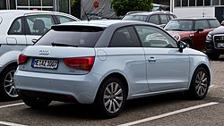 Vista posterior del Audi A1 (Primera Generación)