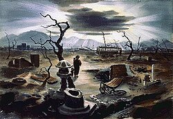 スタンディッシュ・バッカス画『秋、広島の庭』（1946年）