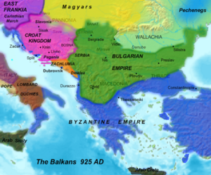 불가리아 제1제국 시대의 영토