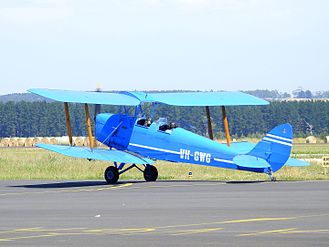 Bandicoot Adventure Flights de Havilland Tiger Moth DH.82A VH-GWG taxiing