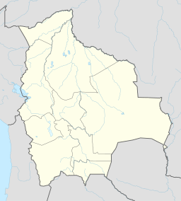 Stadens läge i Bolivia