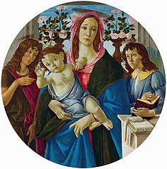 Vierge à l'Enfant avec saint Jean-Baptiste et un ange, Sandro Botticelli