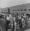 Image 61The first Braceros arrive in Los Angeles by train in 1942. Photograph by Dorothea Lange. (from History of Mexico)