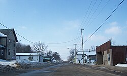 Looking west at downtown Caroline