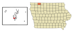 Location of West Okoboji, Iowa