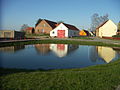 Volunatary fire brigade and fire pond Golchen