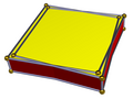 The density of an octagonal prism, wrapped twice is 2, {8/2}×{}, shown here with offset vertices for clarity. v=16, e=24 f1=8 {4}, f2=2 {8/2} with df1=1, df2=2, dv=1.