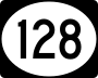 Highway 128 marker