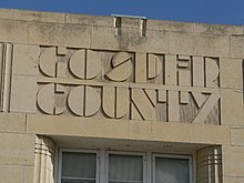 Detail of Gosper County courthouse