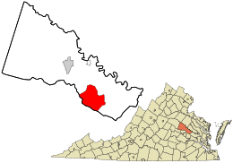 Location in Hanover County and the state of Virginia