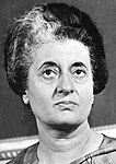 8. Indira Gandhi (1917–84), första kvinnliga premiärministern i Indien.