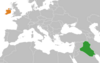 Location map for Iraq and Ireland.