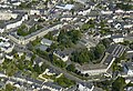 Aerial view of the Lycée Douanier Rousseau on the eastern bank of the Mayenne river.