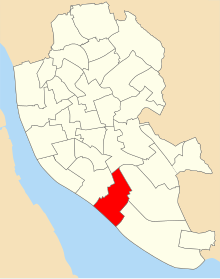 A map showing the ward boundaries of the 1980 Grassendale ward