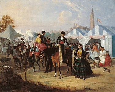 En la Feria de Sevilla (c. 1855). Museo Carmen Thyssen Málaga.