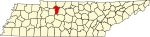 State map highlighting Cheatham County