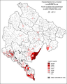 Католици у Црној Гори по насељима 2003. године