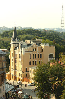 Blick von der St.-Andreas-Kirche auf das „Schloss“