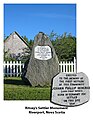 Johann Phillip Henericie's Monument, 1st European to settle Riverport, Nova Scotia