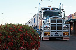 Photographie d'un tracteur de train routier.