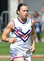 Roxanne Roux playing for Fremantle in 2021