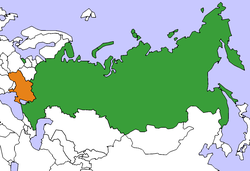 Lage von Ukraine und Russland