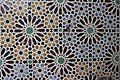 Twelve-pointed star motifs in zellij tilework at the Saadian Tombs, Marrakesh