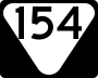 State Route 154 marker