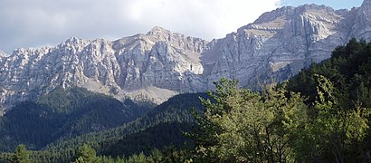 Barre rocheuse de la Serra del Cadí, zone ouest du parc.