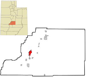 Location within Sevier County and the State of Utah.